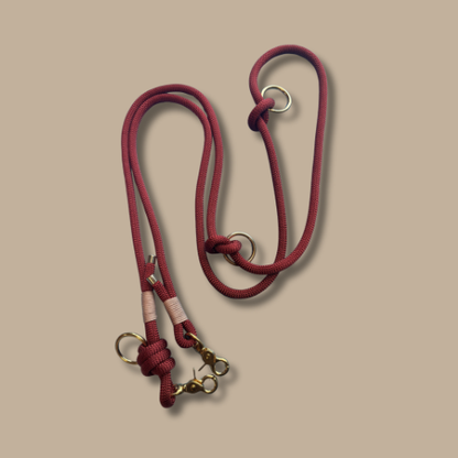 Laisse pour chien en corde aubergine