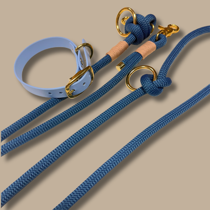 Laisse pour chien en corde bleu